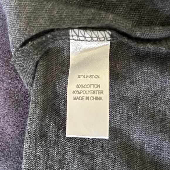 Reflex California T-Shirt Lightweight Soft Charcoal & White Fabric Size M  NWT - Picture 9 of 10